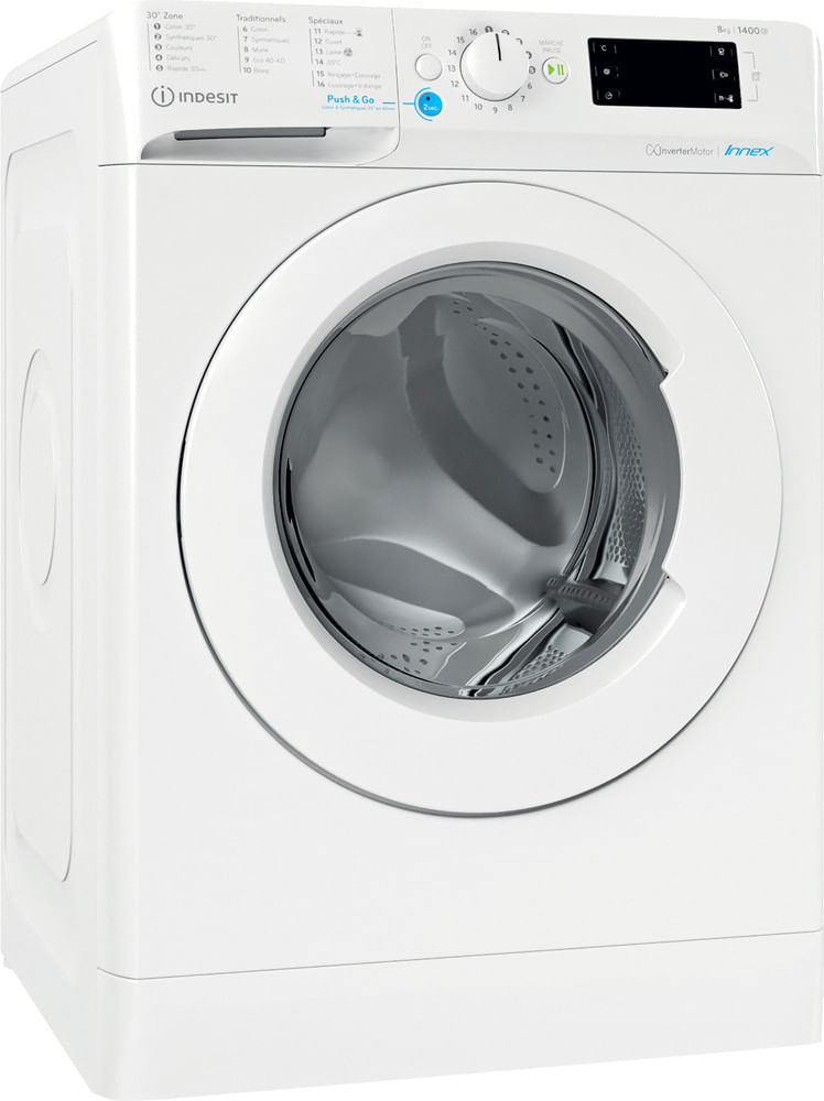Lave-linge Indesit Lave-linge hublot posable Indesit: 8,0 kg - BWBE81484XWFR N