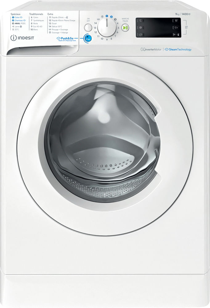 Lave-linge Indesit Lave-linge hublot posable Indesit: 9,0 kg - BWE 91496X WV FR
